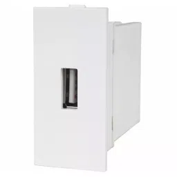 Crabtree Verona 2.1 A 1 Module Polycarbonate USB Socket White, ACVKGXW002 image 2