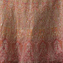 Koskii Embroidered Mirror Work Net Ready to Wear Lehenga & Blouse With Dupatta image 5
