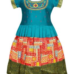 AMIRTHA FASHION Girls Embroidered Ready to Wear Cotton Lehenga Choli-image-63