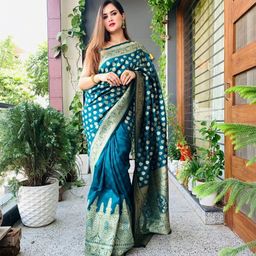 Melok Woven Design Zari Art Silk Banarasi Saree-image-73
