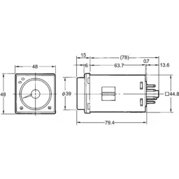 Omron Solid State Timer H3CR-G AC 200-240 V, H3CR-G8L AC200-240-37
