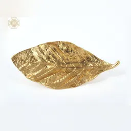 Exotic India Brass Finely Textured Leaf Door Handles-17