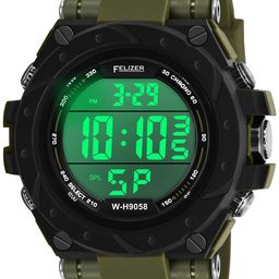 FELIZER Men Dial & Straps Digital Multi Function Watch LSKA-9058-Green image 2