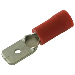 MULTICOMP PRO Blade Crimp Terminals MALE DISCONNECT, 6.35MM, 22-16AWG, RED, MDD1-250 (Pack of 100)-picture-6