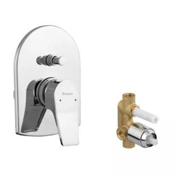 Parryware Aqua Bottom Lever 2 Way Diverter with Concealed Chrome, G5750A1+G5051A1 (Pack of 2 Piece)-24