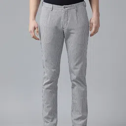 Blackberrys Men Self-Striped Phoenix Fit Lean Narrower Chinos-image-89
