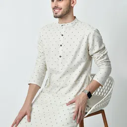 OTIRA Men Abstract Printed Festive Cotton Straight Kurta-picture-27