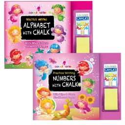 Colour Fairies Practice Chalk with Dust Writing Activity Book Pack Of 2 - English-11