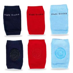 Chinmay Kids Anti-Slip Padded Stretchable Elastic Cotton Soft Comfortable Baby Knee Pads Pack of 3 - Multicolour-13