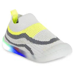 Chiu Mesh Detailed & Colour Blocked LED Shoes - Grey-picture-36