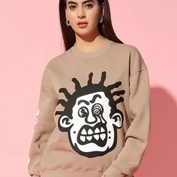 GRIFFEL Women Graphic Printed Sweatshirt-image-41