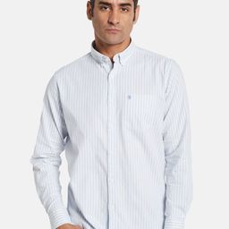 METTLE Men Multi Stripes Opaque Striped Casual Shirt-image-98