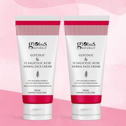 Globus naturals Set Of 2 Glycolic & 1% Salicylic Acid Herbal Face Cream - 100g Each-11