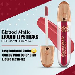 Color Diva Set Of 3 Liquid Eyeliner & Mascara & Glazed Matte Liquid Lipstick - 10 ml Each image 3