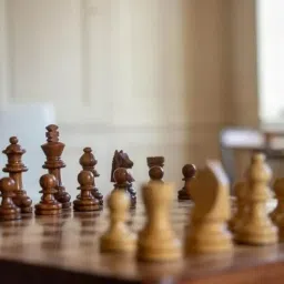 Wooden Chess Coin Pieces, Tournament (7 Cm King Figures) Chess Game 7 cm Chess Board-picture-25