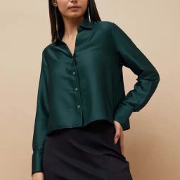 Code by Lifestyle Green Plain Top-picture-15