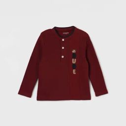 Juniors by Lifestyle Kids Maroon Patch Regular Fit T-Shirt-picture-34