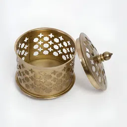 Fabindia Yug Bronze-Toned Regular Cutwork Utility Box Jewellery Organiser-21