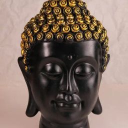 Art Street Polyresin Brown Buddha Head Statue Showpiece Idol-21