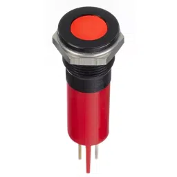 RS PRO Red Panel Mount Indicator 220V AC, Mounting Hole Size 12 mm, Termination Type Faston, Solder Lug, IP Rating IP67, Model No 1246400-37