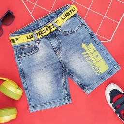 Pantaloons Junior Starlight Blue & Yellow Printed Shorts-image-32