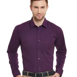 English Navy Wine Slim Fit Shirt-image-75