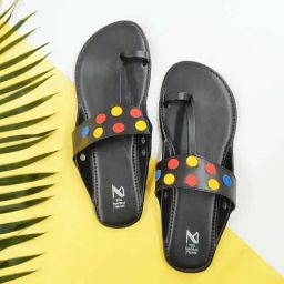 The Madras Trunk Women Haikupolka Black Kolhapuri-image-91