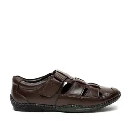 Teakwood Leathers Men's Walnut Brown Fisherman Sandals-picture-28