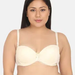 Curvy Love Beige Under-Wired Padded Balconette Bra-picture-19
