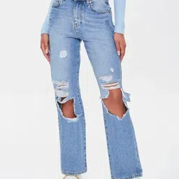 FOREVER 21 WOMEN HIGH WAIST STRAIGHT FIT REGULAR LENGTH JEANS-picture-30