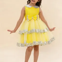 A.T.U.N. Kids Yellow Sequence Avery Dress-picture-30