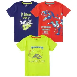 Cub McPaws Kids Multicolor Cotton Printed T-Shirt-image-47