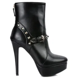 London Rag Women's Black Stiletto Booties-86