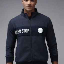 Showoff Navy Blue Cotton Regular Fit Printed Sweatshirt-image-72