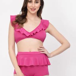 Cukoo Pink Plain Swimwear-image-39