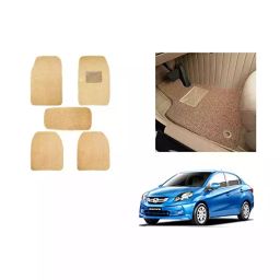 Auto Pearl Heavy Duty Anti Slip Noodle Nomad Style Car Floor Mats Set of 5 Beige for Amaze Type 1-image-32