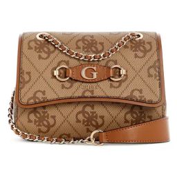 Guess Latte Logo Printed Izzy Convertible Crossbody Bag-30
