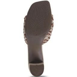 Mochi Women's Beige Slide Sandals image 5