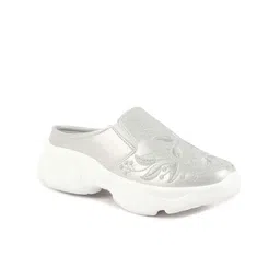 FAUSTO Women Woven Design Slip-On Round Toe Mules-image-82