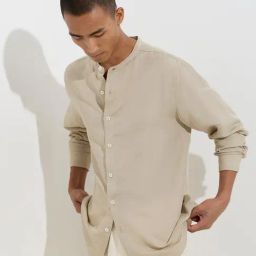 ETA by Westside Taupe Solid Relaxed-Fit Shirt-22
