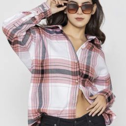 Lounge Dreams Pink Oversized Fit Acryliccasual shirts-image-19