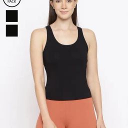 La Intimo Black Playful Dreamer Camisole (Pack of 3)-image-93