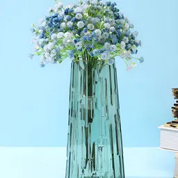 TAYHAA Blue 2 Pieces Gypsophilia Artificial Flower With Pot-image-67