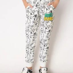 Jack & Jones Junior White & Black Printed Joggers-picture-23