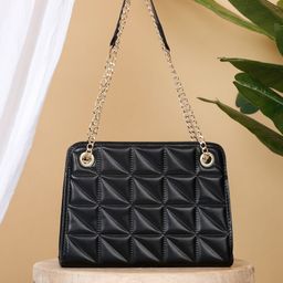 Apsis Textured PU Structured Handheld Bag with Quilted-image-37