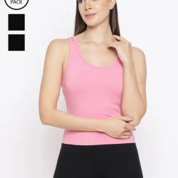 La Intimo Black, Black, Pink Playful Dreamer Camisole (Pack of 3)-image-85