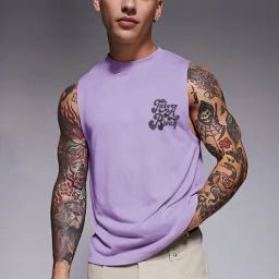 Rigo Lilac Blended Printed Vest-image-99