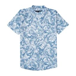 Cavio Boys Blue & White Printed Half Sleeves Shirt-6