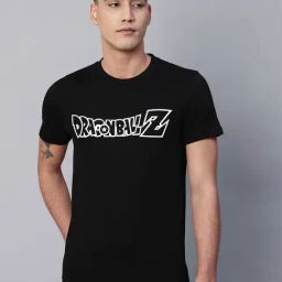 Free Authority Black Cotton Loose Fit Printed T-Shirt-image-38