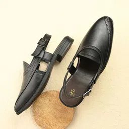House of Pataudi Men Textured Shoe-Style Sandals-picture-25
